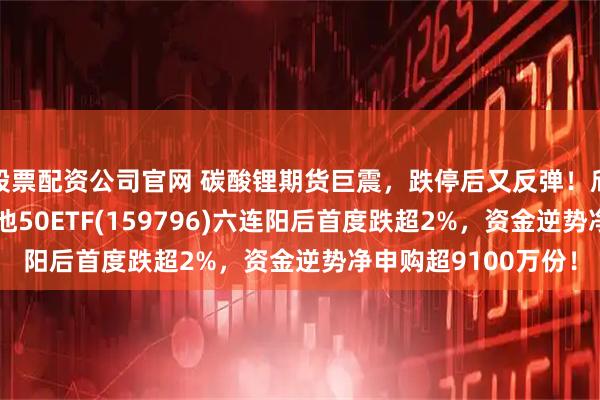 股票配资公司官网 碳酸锂期货巨震，跌停后又反弹！欣旺达跌超11%，电池50ETF(159796)六连阳后首度跌超2%，资金逆势净申购超9100万份！
