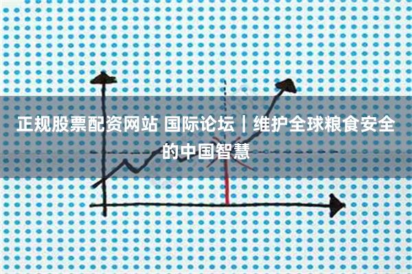 正规股票配资网站 国际论坛｜维护全球粮食安全的中国智慧