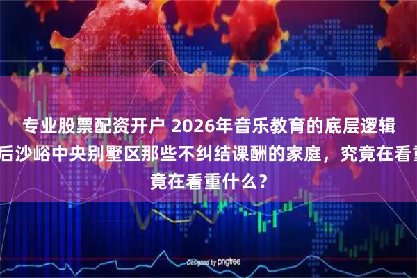 专业股票配资开户 2026年音乐教育的底层逻辑：顺义后沙峪中央别墅区那些不纠结课酬的家庭，究竟在看重什么？