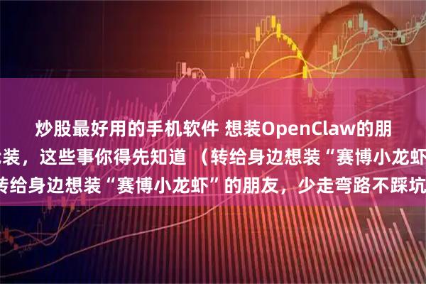 炒股最好用的手机软件 想装OpenClaw的朋友看过来：别着急花钱代装，这些事你得先知道 （转给身边想装“赛博小龙虾”的朋友，少走弯路不踩坑）