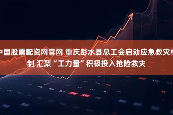 中国股票配资网官网 重庆彭水县总工会启动应急救灾机制 汇聚“工力量”积极投入抢险救灾